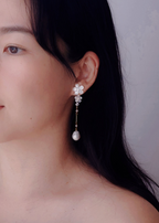 The “Bridal Veil” Flower Earrings