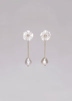 First Blossom Earrings with Baroque Pearl Dangles