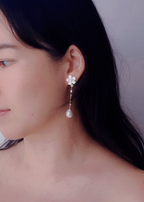 The “Bridal Veil” Flower Earrings