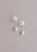 First Blossom Earrings with Baroque Pearl Dangles