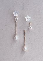 The “Bridal Veil” Flower Earrings