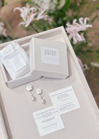 First Blossom Earrings with Teardrop Baroque Pearl Dangles